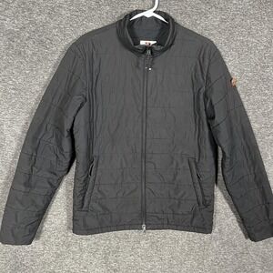 Fjallraven Kiruna Liner Jacket Mens Small Black Quilted Insulated Full Zip
